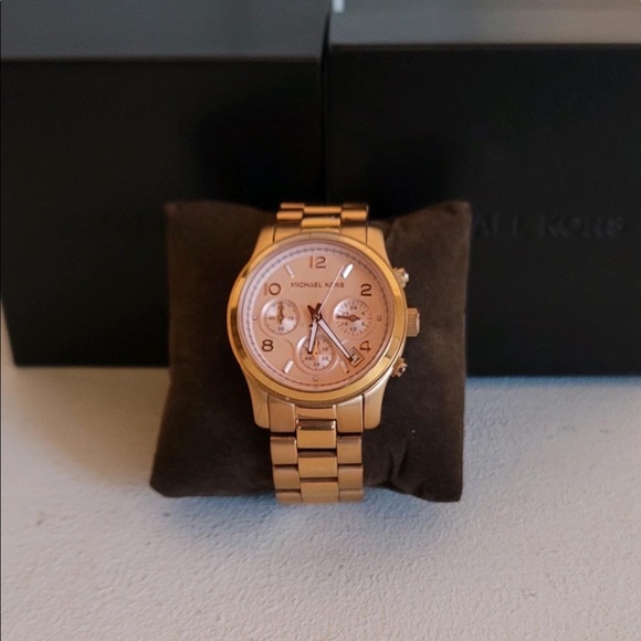 MK Rose Gold Runway Chronograph Watch - Picture 3 of 4